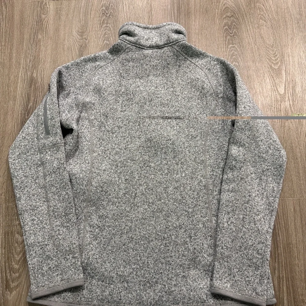 Womens Patagonia Better Sweater Large Gray Heather 1/4 Zip Fleece Pullover - Picture 12 of 12